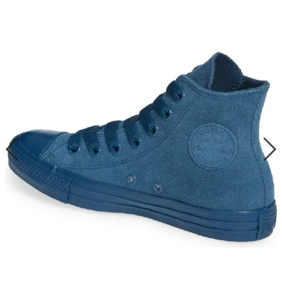 NEW! 💙 | Converse Chuck Taylor All-Stars, Suede Mono-Color High Tops - Picture 4 of 6